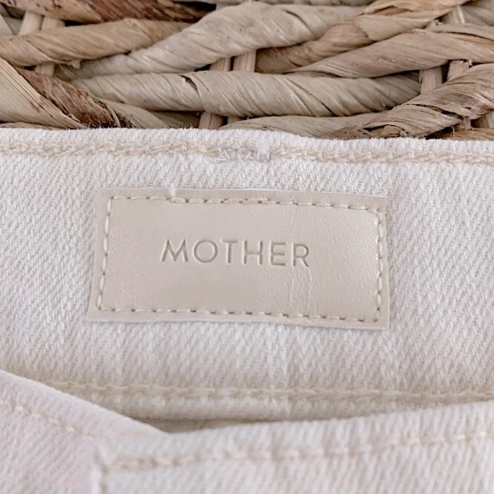 Mother Mid Rise Dazzler Whipping The Cream Pink Racer Crop